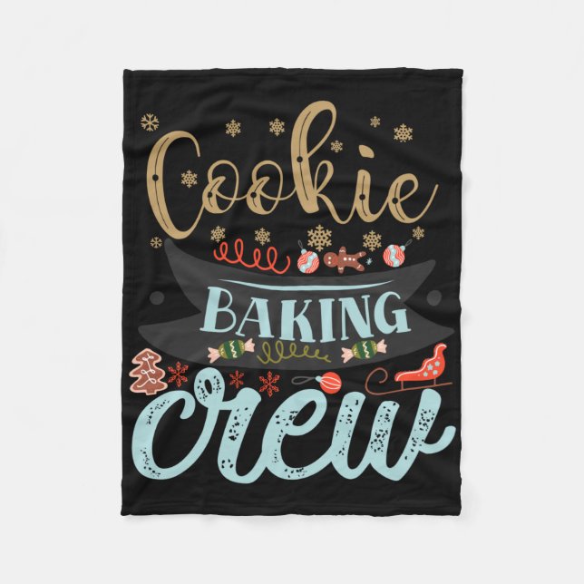 Cobertor De Velo Cookie Baking Crew Christmas Holiday Family T Shir (Frente)