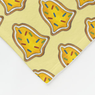 Cobertor De Velo Cookie de Açúcar Amarelo Feliz Feriado de Natal