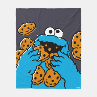 Cobertor De Velo Cookie Monster Eating All the Cookies