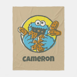 Cobertor De Velo Cookie Monster Retro