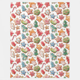 Cobertor De Velo Cookies de Natal com Cores-de-Água Cons