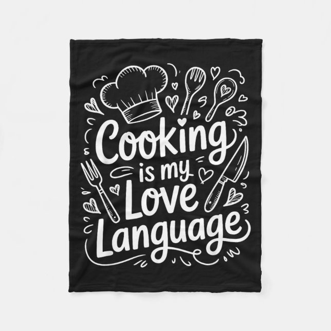 Cobertor De Velo Cooking Is My Love Language, Culinary Chef And Kit (Frente)