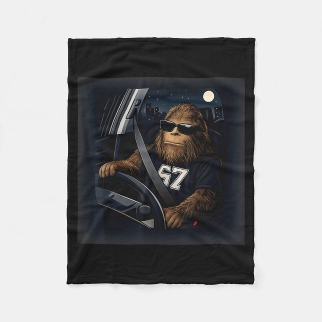 Cobertor De Velo Cool Bigfoot Driving 67 Sungles Funny Gifts Men Wo (Frente)