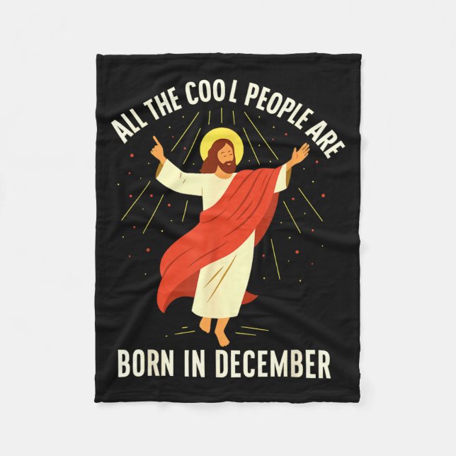 Cobertor De Velo Cool People Are Born In December Christian  (Frente)