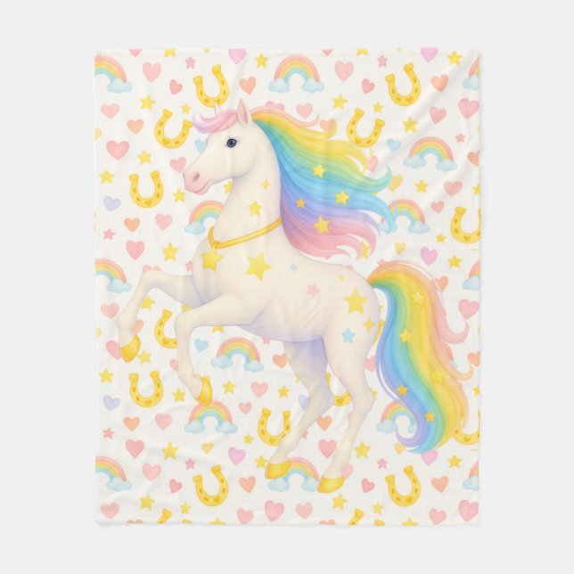 Cobertor De Velo Cooper & Cody Best-Friend Horses Fleece Throw  (Frente)