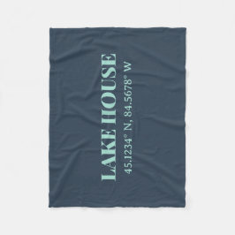 Cobertor De Velo Coordenadas Personalizadas do Lago House