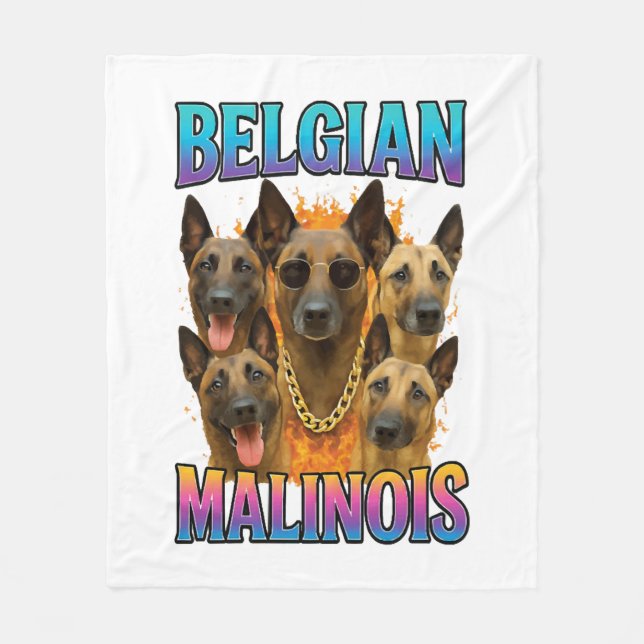 Cobertor De Velo Cópia do Malinois Belga (Frente)