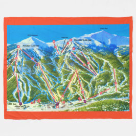 Cobertor De Velo Copper Mtn Ski Slopes Fleece Blanket