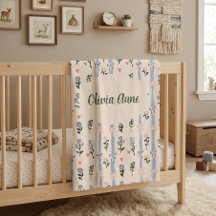 Coquette Botânico Laço Rosa Nome Personalizado Ber