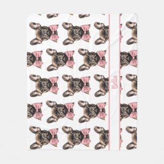 Cobertor De Velo Coquette Frenchie Costumizable Name
