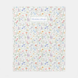 Cobertor De Velo Coquette Wildflower Meadow Personalised