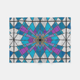 Cobertor De Velo Cor azul e púrpura