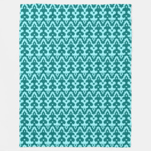 Cobertor De Velo Cor damasco, turquesa e Aqua de Ikat do marroquino