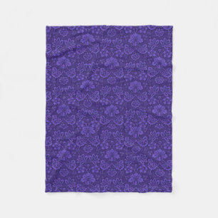 Cobertor De Velo Cor damasco violeta elegante