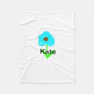Cobertor De Velo Cor de água verde azul adicione seu nome ao texto 