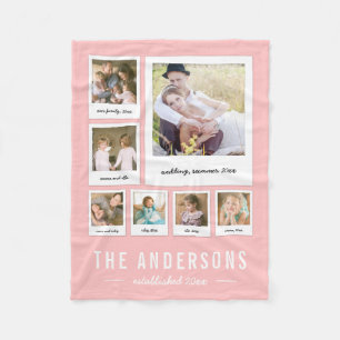 Cobertor De Velo Cor de Fundo Editável de Colagem de Fotos Instantâ