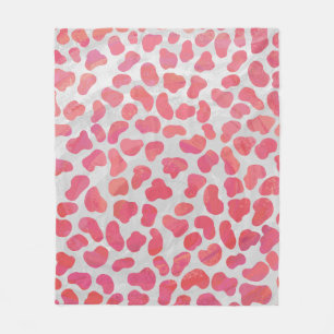 Cobertor De Velo Cor-de-rosa Dalmático e Impressão branco