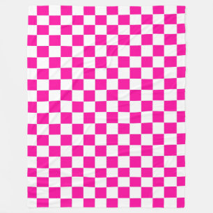 Cobertor De Velo Cor-de-rosa e branco-neon verificados