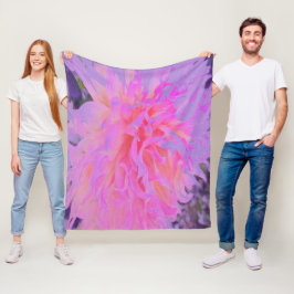 Cobertor De Velo Cor-de-rosa-quente elegante e Dália decorativa mag