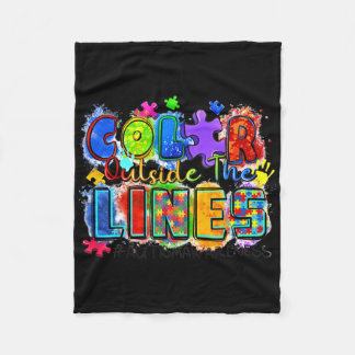 Cobertor De Velo Cor Fora das Linhas Dia Mundial da Consciência do