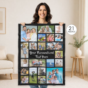 Cobertor De Velo Cor Personalizada da Colagem de Fotografias Modern