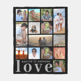 Cobertor De Velo Cor Personalizada da Colagem de Fotos do Modern LO