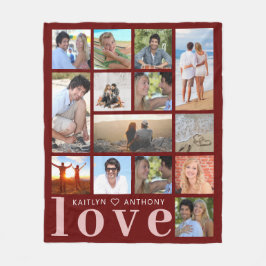 Cobertor De Velo Cor Personalizada da Colagem de Fotos do Modern LO