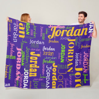 Cobertor De Velo Cor retrorativa Nome repetitivo Amarelo roxo Verde