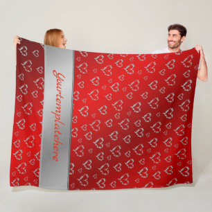 Cobertor De Velo coração, amor, metal, metálico, namorados, românti