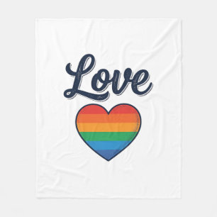 Cobertor De Velo Coração Arco-íris de Amor Orgulho Camisa Desenho V