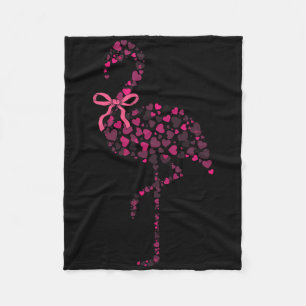 Cobertor De Velo Coração de Flamingo Coquete Fofo Rosa Dia dos Namo