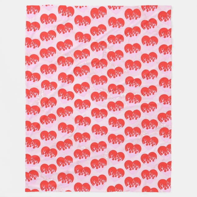 Cobertor De Velo Coração de Fogo (Frente)