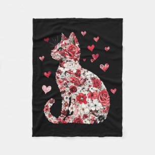 Cobertor De Velo Coração de Gato namorados - Feliz Meowentine