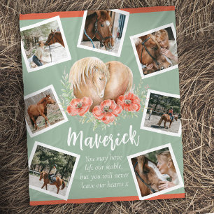 Cobertor De Velo Coração do cavalo: papo de papoila foto de aquarel