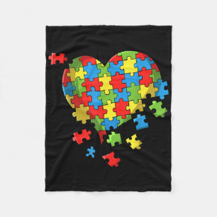 Cobertor De Velo Coração do Dia da Consciência do Autismo Mundial