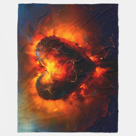 Cobertor De Velo Coração em chamas
