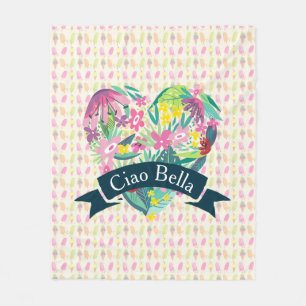 Cobertor De Velo Coração Floral de Ciao Bella Cute com Flores Tro