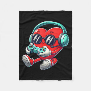 Cobertor De Velo Coração Gamer Vídeo Jogos Meninos Homens Crianças