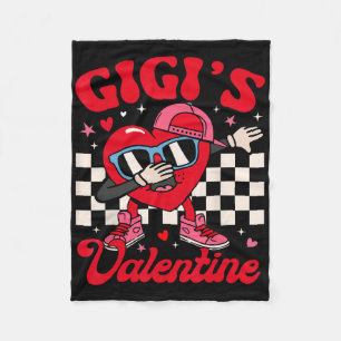 Cobertor De Velo Coração Groovy Dabbing Gigi’s Dia dos Namorados Me