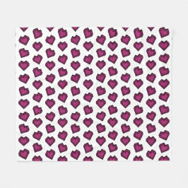 Cobertor De Velo Coração Magenta Escuro Cor-de-Rosa Gemstone Cuta