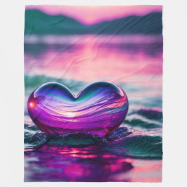Cobertor De Velo "Coração Romântico flutuando na água"