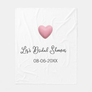 Cobertor De Velo Coração rosa pastel retro chá de noiva data boho t
