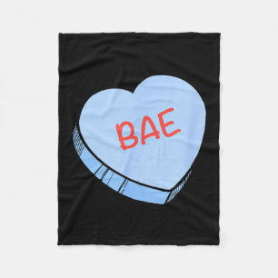 Cobertor De Velo Corações de Conversa do Dia dos Namorados “bae”