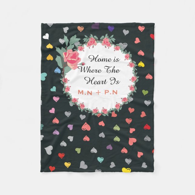 Cobertor De Velo Corações do amor (Frente)