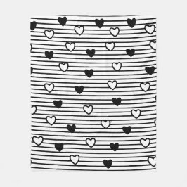 Cobertor De Velo Corações do dia de os namorados Padrão de Stripes