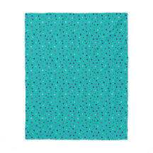Corações Pequenos, Roxo, Azul Turquesa, Azul sobre