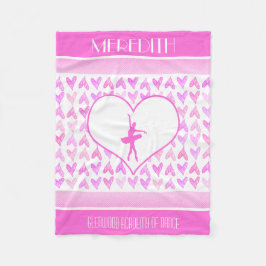 Cobertor De Velo Corações personalizados da aguarela do rosa do