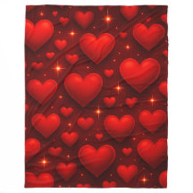 Corações Vermelhos com Padrão de Estrelas