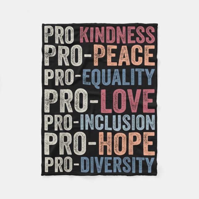 Cobertor De Velo Coragem Pró-Paz Igualdade Amor Diversidade (Frente)