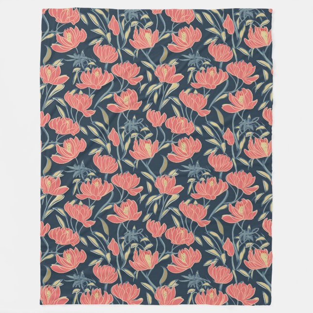 Cobertor De Velo Coral Breeze Floral (Frente)